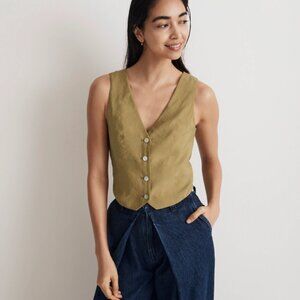 Madewell Katrina Crop Vest Top in Softdrape, Size 4